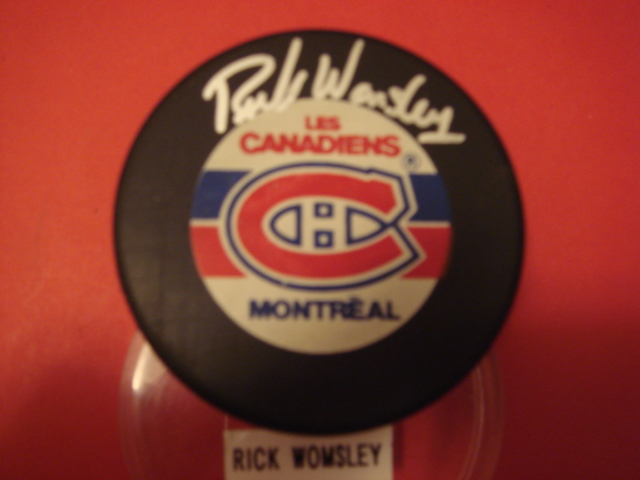 Rick Womsley Montreal Canadiens Autographed Hockey Puck With COA