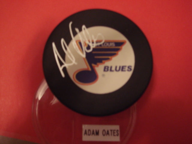 Adam Oates Autographed St. Louis Blues Puck With COA