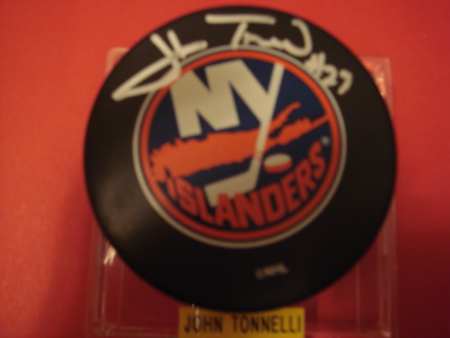 John Tonnelli Autographed New York Islanders Puck with COA
