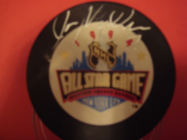 Joe Mullen Autographed 1994 All Star Puck MSG NYC With COA