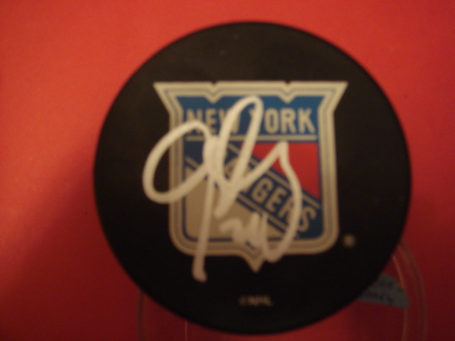 Glen Haley New York Rangers Hockey Puck With COA