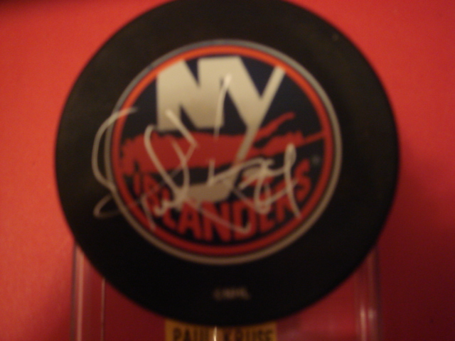 Paul Kruse  Autographed New York Islander Puck With COA