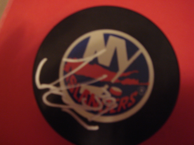 Travis Green Autographed New York Islander Puck With COA