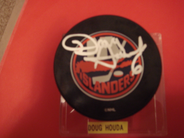 Doug Houda Autographed New York Islander Puck With COA