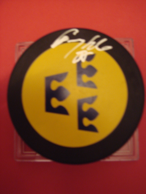 Tommy Salo Autographed Sweeden Puck With COA