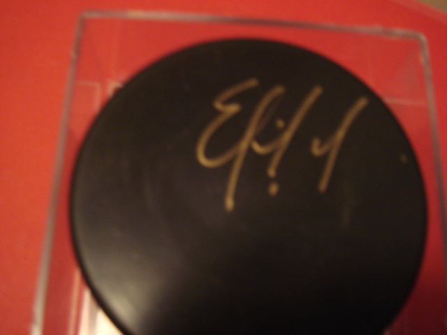 Eric Fichard Autographed Blank Puck with COA