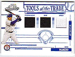 2005 Absolute Memorabilia Tools of the Trade Swatch Triple #25 Rafael Palmeiro FG-J-S/25