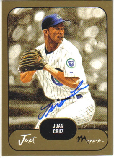 2002 Just Prospects Autographs Gold #9 Juan Cruz/300