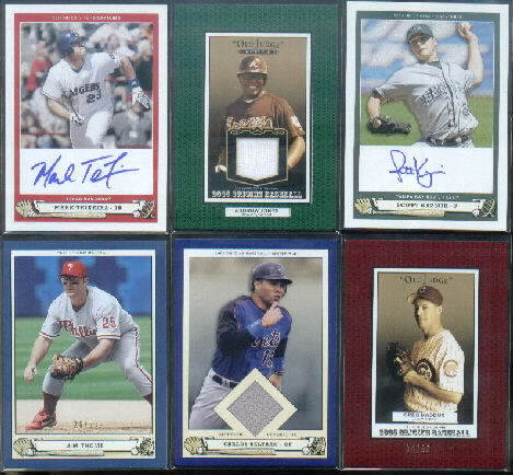 2005 Origins Old Judge Materials Jersey #AJ Andruw Jones