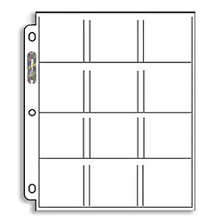 Ultra Pro (12) Twelve Pocket Platinum Series pages - 100 count box (Holds Stickers or Cards)