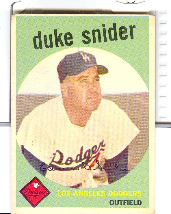 1959 Topps #20 Duke Snider