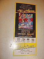 Larry Holmes and Gerry Cooney full ticket autographed by both