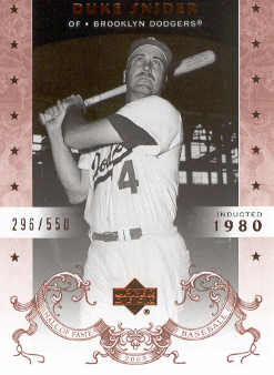 2005 Upper Deck Hall of Fame #20 Duke Snider