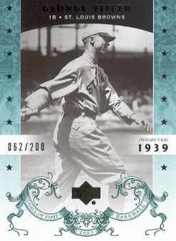 2005 Upper Deck Hall of Fame Green #32 George Sisler