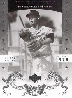 2005 Upper Deck Hall of Fame Silver #22 Eddie Mathews