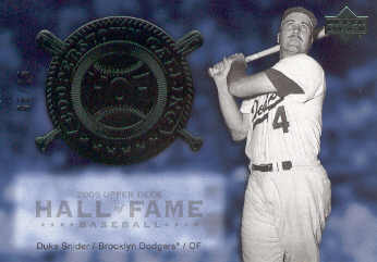 2005 Upper Deck Hall of Fame Cooperstown Calling Green #SN1 Duke Snider