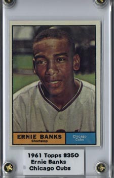 1961 Topps #350 Ernie Banks Chicago Cubs Hall of Famer NICE!!