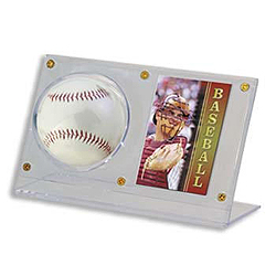 Ultra Pro Acrylic Ball & Card Holder