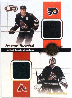 2001-02 Pacific Heads Up Quad Jerseys #16 Jeremy Roenick/Sean Burke/Mika Alatalo/Shane Doan
