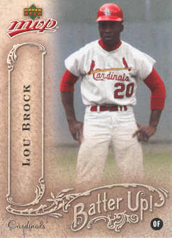 2005 Upper Deck MVP Batter Up! #22 Lou Brock