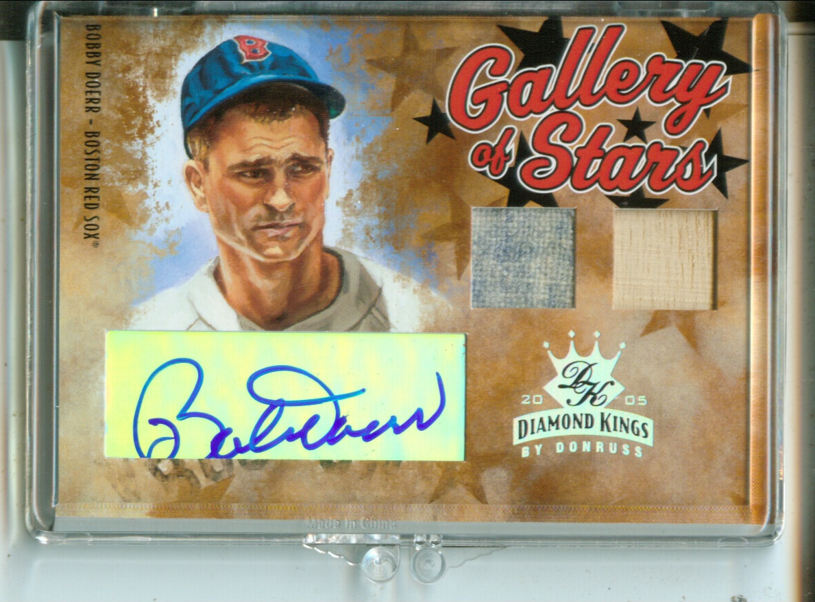 2005 Diamond Kings Gallery of Stars Signature Combos #3 Bobby Doerr Bat-Pants/200