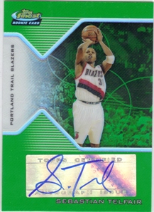 2004-05 Finest Refractors Green #170 Sebastian Telfair AU