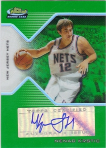 2004-05 Finest Refractors Green #181 Nenad Krstic AU
