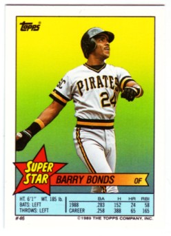 1989 Topps/O-Pee-Chee Sticker Backs #46 Barry Bonds
