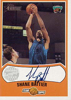 2001-02 Topps Heritage Autographs #11 Shane Battier