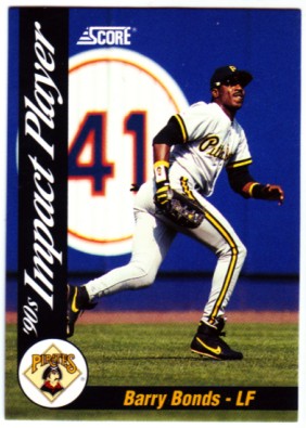 1992 Score Impact Players #55 Barry Bonds