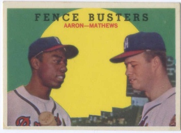 1959 Topps #212 Fence Busters/Hank Aaron/Eddie Mathews