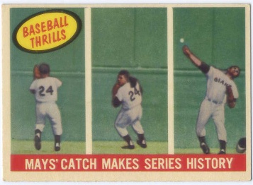 1959 Topps #464 Willie Mays BT/Catch