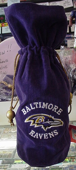 Baltimore Ravens Wine Bottle velvet holder