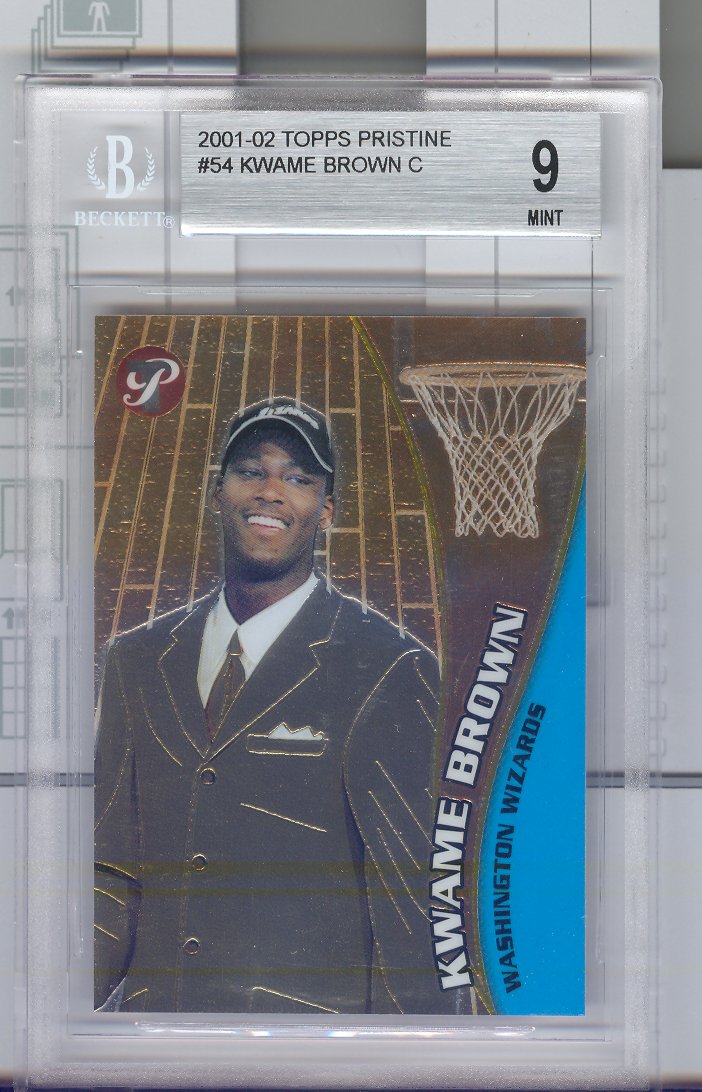 2001-02  Topps Pristine  #54  Kwame Brown   Graded 9 Mint   $30.00 
