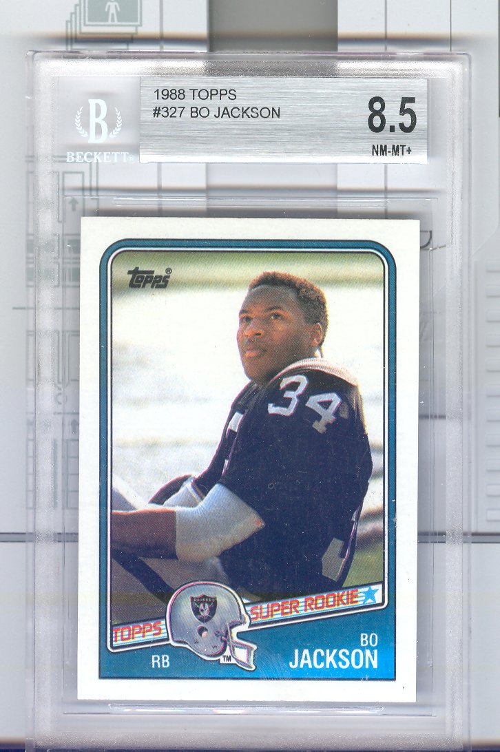 1988 Topps #327  Bo Jackson    Graded  8.5 NM-MT     $30.00