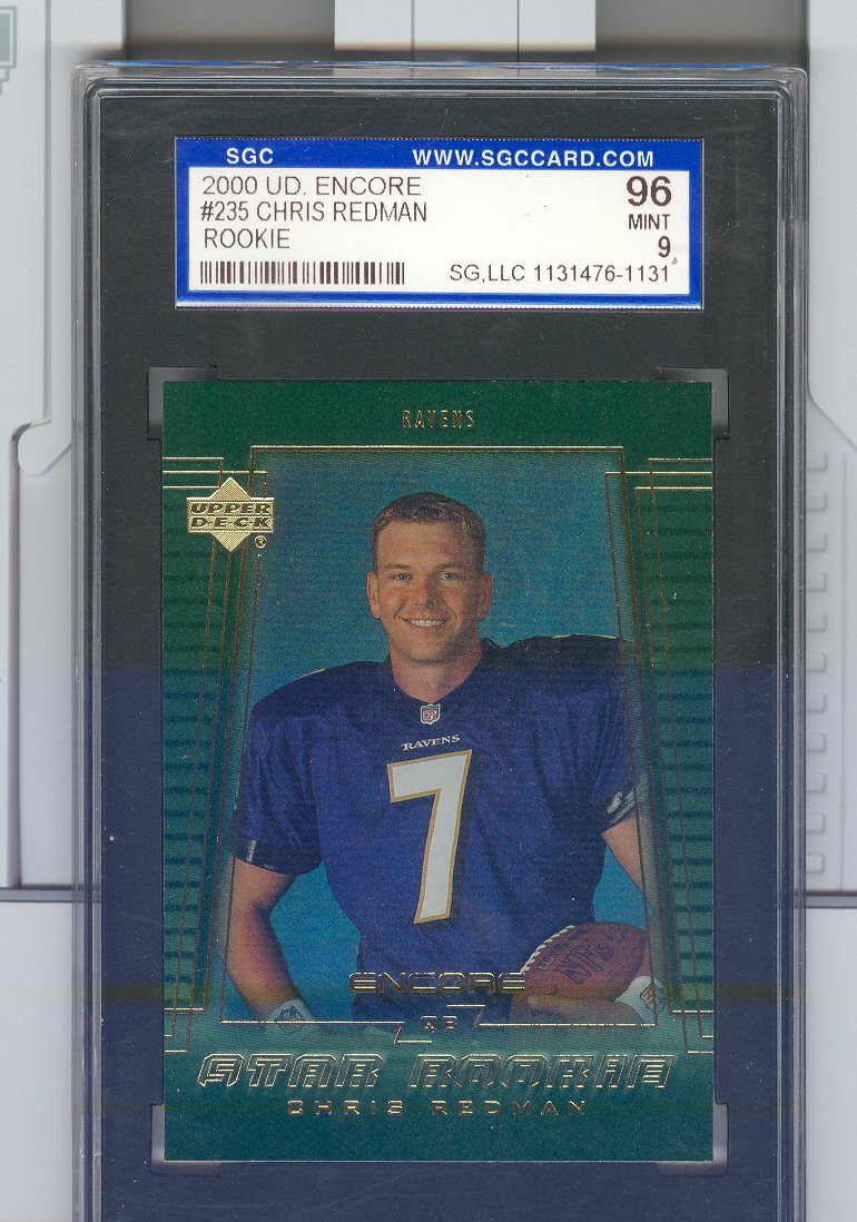 2000  Upper Deck Encore  #235   Chris Redman   RC   Graded Mint 9   $35.00
