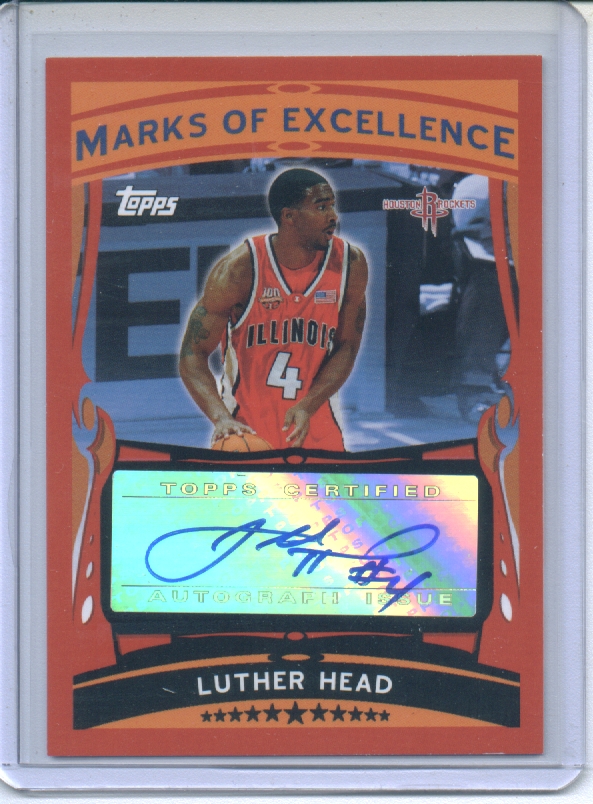 2005-06 Topps Marks of Excellence #LH Luther Head B