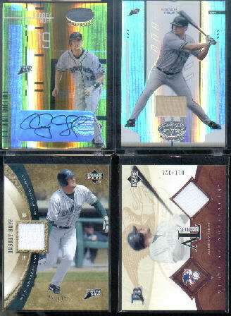 2005 Leaf Certified Materials Mirror Autograph Gold #11 Aubrey Huff/25