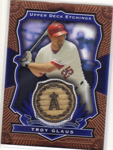 2004 Upper Deck Etchings Game Bat Blue #TG Troy Glaus