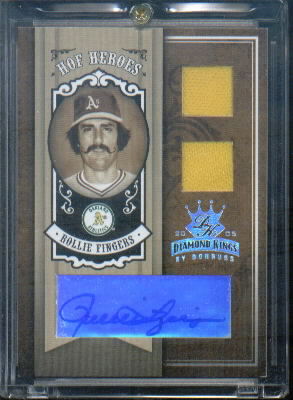 2005 Diamond Kings HOF Heroes Signature Materials Silver #91 Rollie Fingers Jsy-Jsy/50