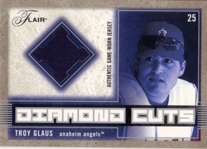 2003 Flair Diamond Cuts Jersey #TG Troy Glaus