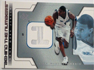 2003-04 E-X Behind the Numbers Game-Used #5 Tracy McGrady