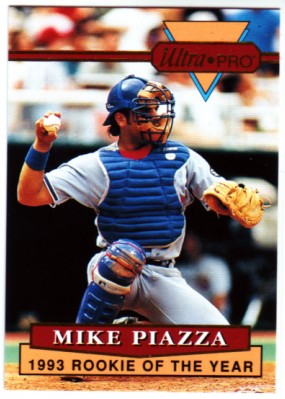 1994 Rembrandt Ultra-Pro Piazza #4 Mike Piazza/(In uniform, preparing/to throw)