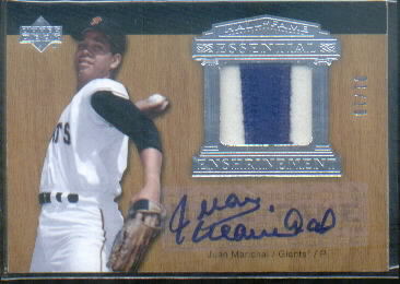 2005 Upper Deck Hall of Fame Class of Cooperstown Autograph-Patch Silver #MA1 Juan Marichal Pitching
