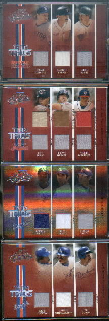 2005 Absolute Memorabilia Team Trios Swatch Single Spectrum #10 Nomo/Beltre/Green/50