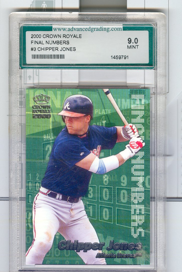 2000 Crown Royale Final Numbers #3 Chipper Jones