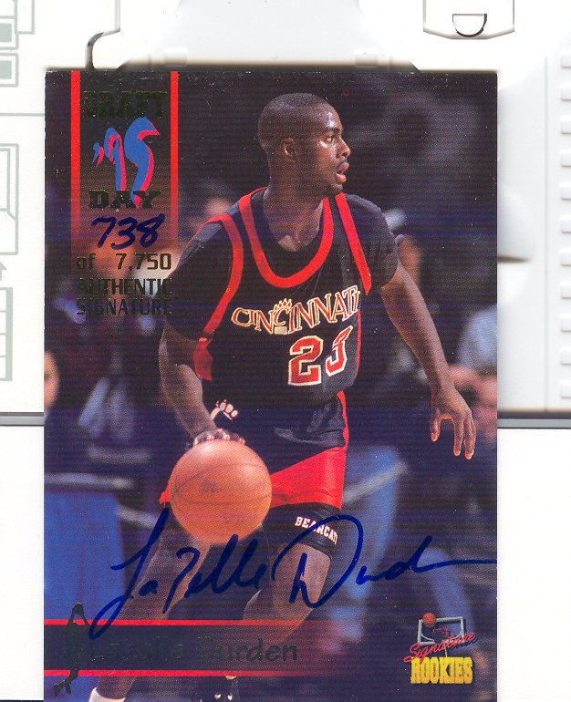 1995 Signature Rookies Draft Day Signatures #28 Lazelle Durden