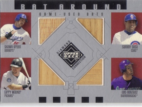 2002 Upper Deck Diamond Connection Bat Around Quads #GSWG Green/Sosa/Walk/L.Gonz