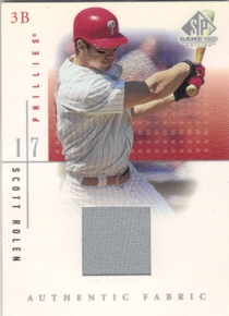 2001 SP Game Used Edition Authentic Fabric #SR Scott Rolen