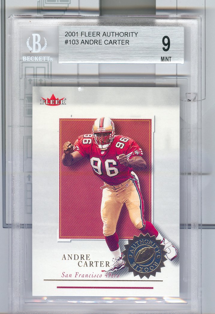 2001 Fleer Authority #103 Andre Carter RC